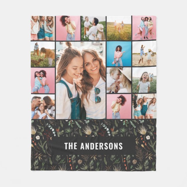 Cobertor De Velo Foto mínima botânica negra pampas 15 (Frente)