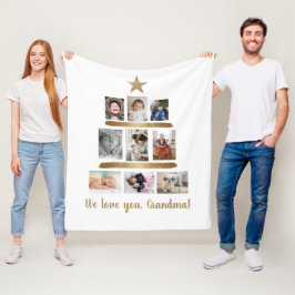 Cobertor De Velo Foto múltipla Amo-te vovó árvore de Natal