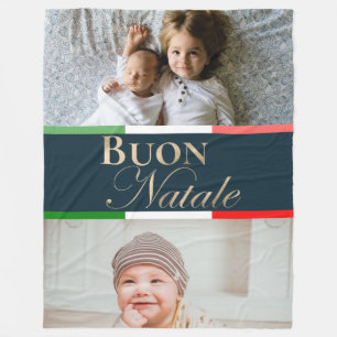 Cobertor De Velo Foto Personalizada Buon Natale Natal Italiano