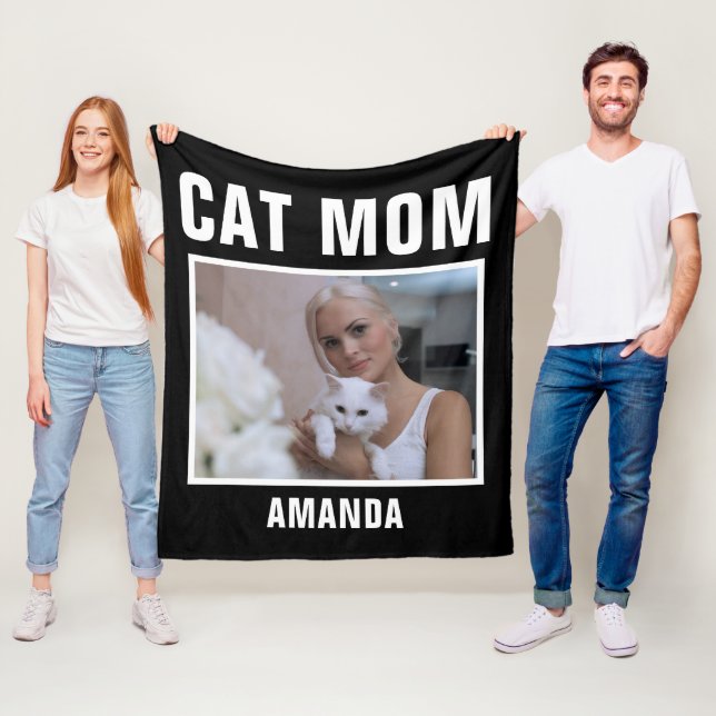Cobertor De Velo Foto personalizada da Cat Mãe Personalizada (In Situ)
