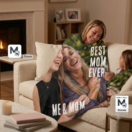 Cobertor De Velo Foto personalizada da melhor mãe do mundo no dia d