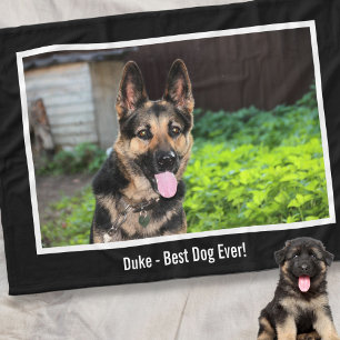 Cobertor De Velo Foto personalizada do cão de german shepherd, nom