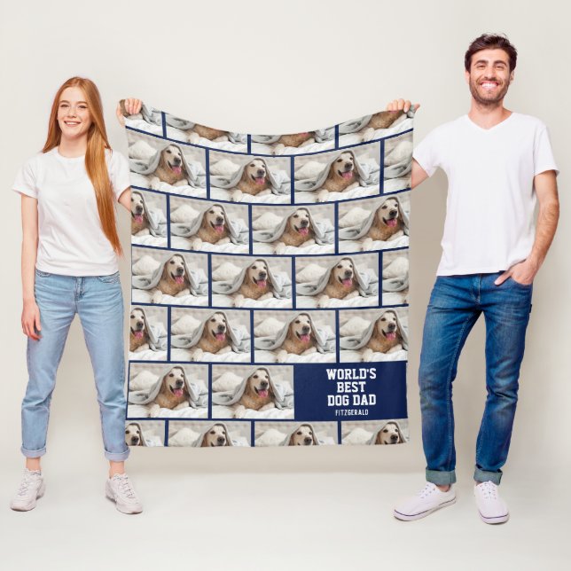Cobertor De Velo Foto personalizada do melhor PAI DOG (In Situ)