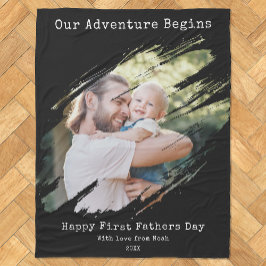 Cobertor De Velo Foto personalizada do primeiro Dia de os pais feli