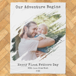 Cobertor De Velo Foto personalizada do primeiro Dia de os pais feli