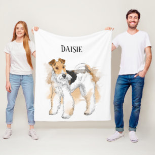 Cobertor De Velo Foto personalizada Fox Terrier