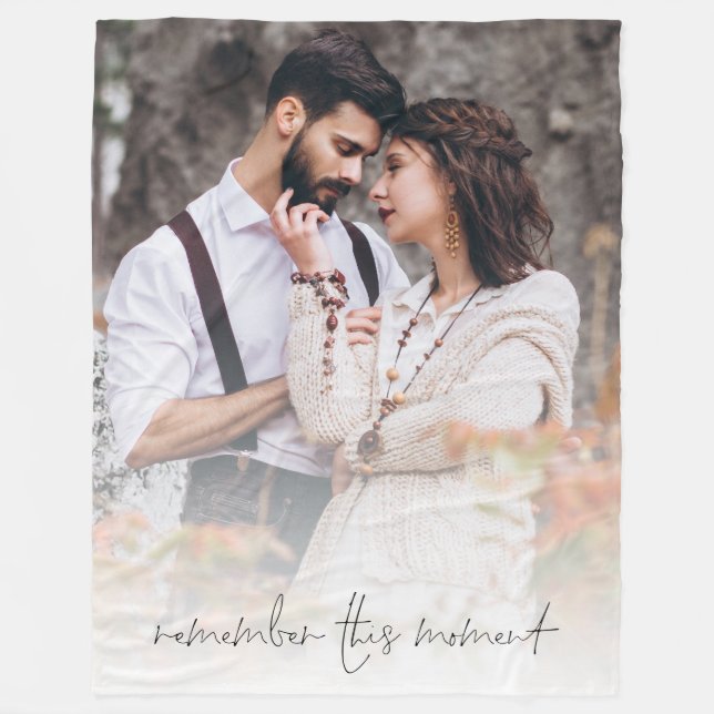 Cobertor De Velo Foto Personalizada Lembrar Este Casamento De Momen (Frente)