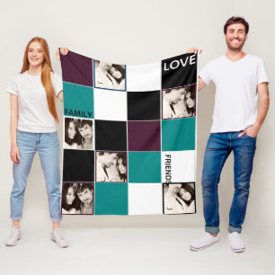 Cobertor De Velo Foto personalizada Turquesa de EggPlant Blanket
