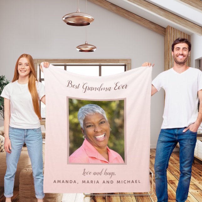 Cobertor De Velo Foto rosa da avó (Criador carregado)