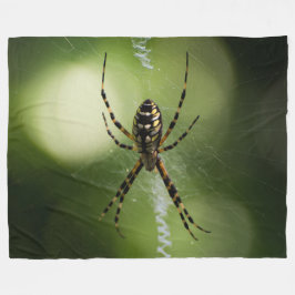 Cobertor De Velo Fotografia da aranha do ouro Fleece Blanket