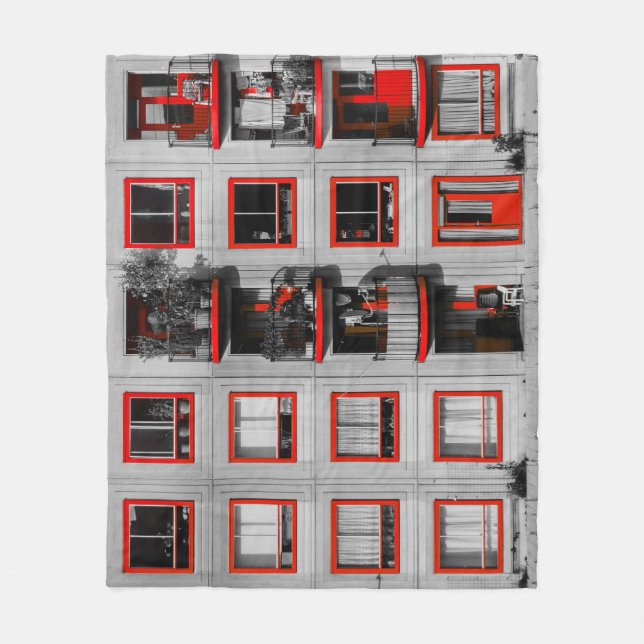 Cobertor De Velo Fotografia do edifício Red Facade Zuidoost Balcony (Frente)