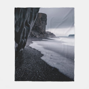 COBERTOR DE VELO FOTOGRAFIA EM GRAYSCALE DE SEASHORE E DO MAR DE CA