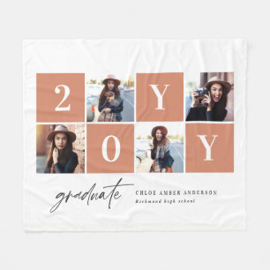 Cobertor De Velo Fotografia geométrica tipografia: terracotta