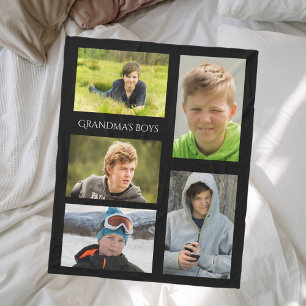 Cobertor De Velo Fotografias de netos personalizados avó