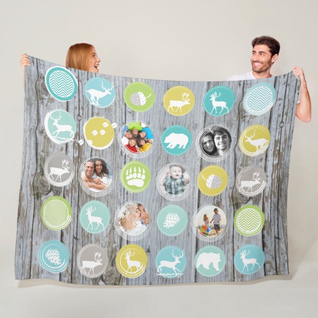 Cobertor De Velo Fotos da Família Urso Urso Rústico (In Situ)