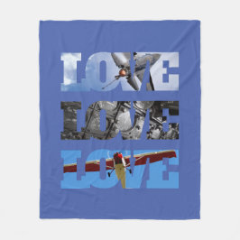 Cobertor De Velo Fotos de avião em quadro LOVE, Simples Aviação