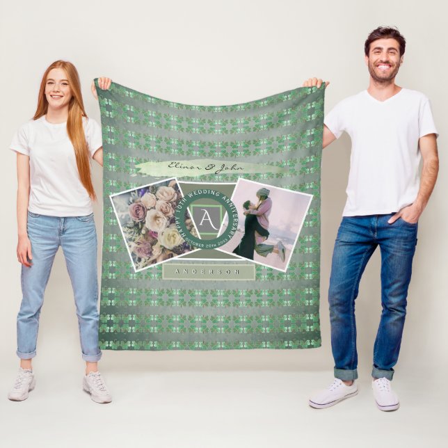 Cobertor De Velo Fotos Personalizadas do Evento 2 com Shamrocks (In Situ)