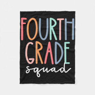 Cobertor De Velo Fourth Grade Squad 4th Teacher Crew Byck To School