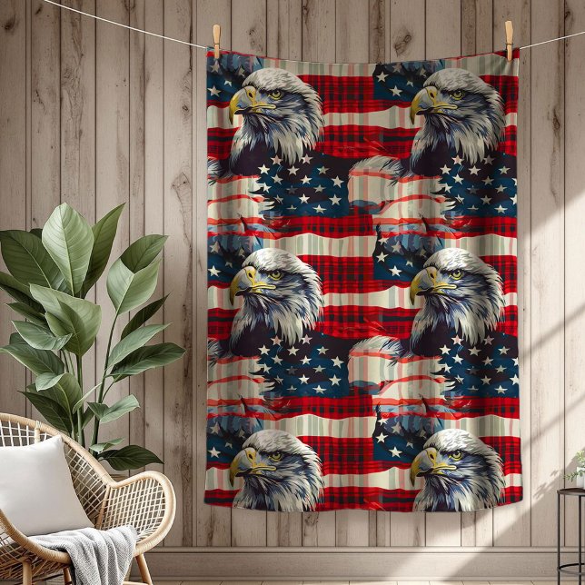 Cobertor De Velo Fourth of July Blanket Eagle Glory for Patriots (Fourth of July Blanket Eagle Glory for Patriots)