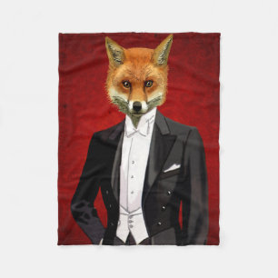 Cobertor De Velo Fox Em Fato De Noite, Retrato