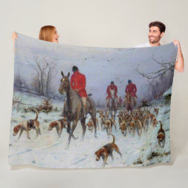 Cobertor De Velo Fox Hunt Huntsmen e Hounds voltando para casa