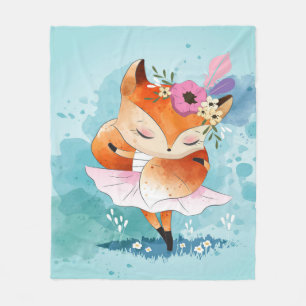 Cobertor De Velo Fox pequena Linda Fox Floral