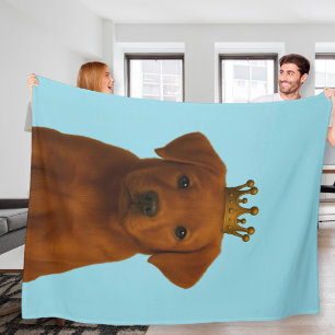 Cobertor De Velo Fox Red Labrador Puppy em Dourada Coroa