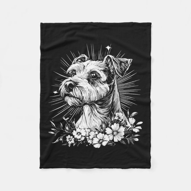 Cobertor De Velo Fox Terrier Dog Lover Estilo Retro Tatuagem (Frente)