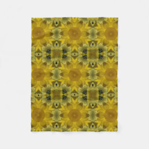 Cobertor De Velo Fractal amarelo-sol