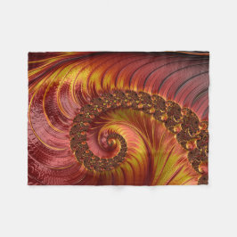 Cobertor De Velo Fractal de Fiery Vermelha abstrato