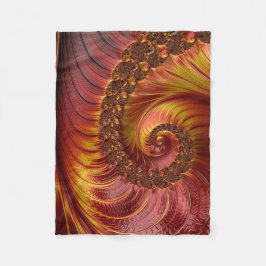 Cobertor De Velo Fractal de Fiery Vermelha abstrato