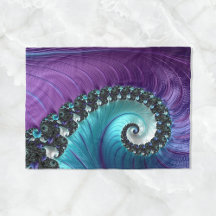 Fractal Espiral Com Gradiente De Turquesa Roxo abs
