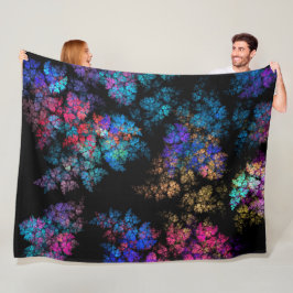 Cobertor De Velo Fractal leaves