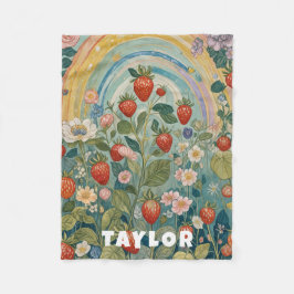 Cobertor De Velo Fragmento de Morango Whimsical