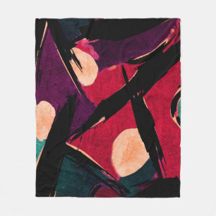 Cobertor De Velo fragmento de pintura moderna abstrato acrílico. C