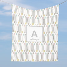 Fralda Pino Padrão Monograma Folheto de Folha