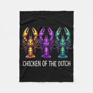 Cobertor De Velo Frango Do Ditch - Mardi Gras Cajun Lagostim -