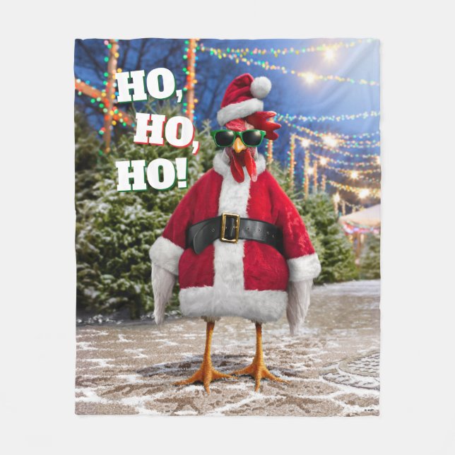 Cobertor De Velo Frango do Papai Noel (Frente)