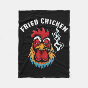 Cobertor De Velo Frango Frito Fumando Maconha Dia do Stein