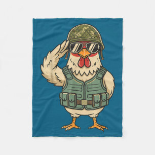 Cobertor De Velo Frango Militar Saudando Soldado Galo Militar Exérc