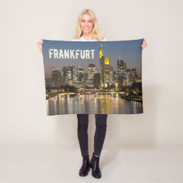 Cobertor De Velo Frankfurt Skyline Alemanha Presente Vintage Souven