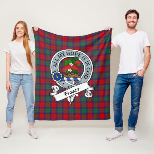 Cobertor De Velo Fraser de Altyre Clan Crachá Tartan Xadrez