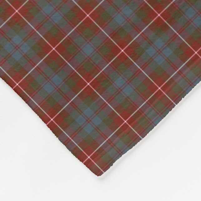 Cobertor De Velo Fraser de Lovat Red e Blue Reproduction Tartan (Quina)