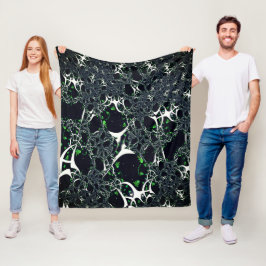 Cobertor De Velo Fratural branco imperfeito no espaço negro, tricot