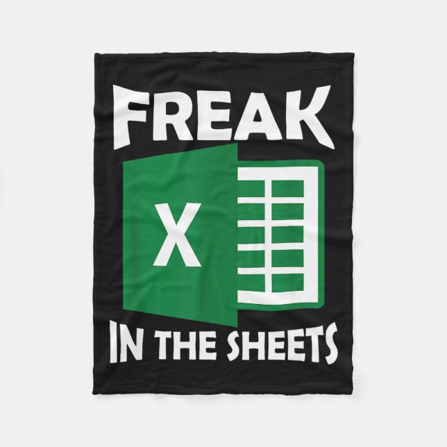 Cobertor De Velo Freak In The Sheets, Accountant Funny Spreadsheet  (Frente)
