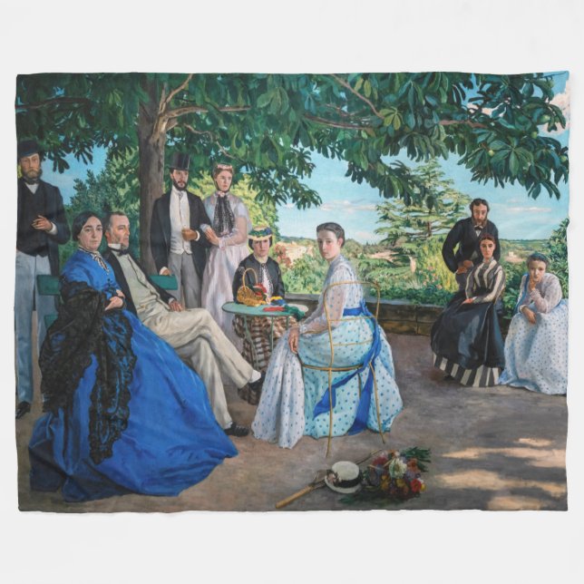 Cobertor De Velo Frederic Bazille - A Reunião Familiar (Frente (Horizontal))