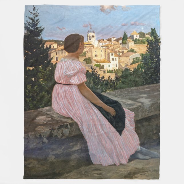 Cobertor De Velo Frederic Bazille - O Vestido Rosa (Frente)