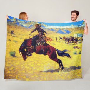Cobertor De Velo Frederic Remington Uma Manhã Fria no Campo