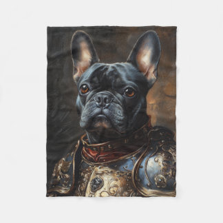 Cobertor De Velo French Bulldog Fleece Blanket