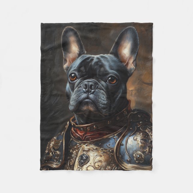 Cobertor De Velo French Bulldog Fleece Blanket (Frente)